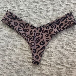 Stone Fox Swim Leopard Print Tucker Bikini Bottom